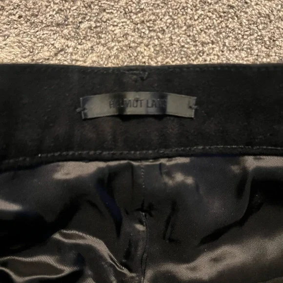 HELMUT LANG Black Femme Utility Moleskin Tuxedo Mini Skirt size 27 NWT - Picture 6 of 15